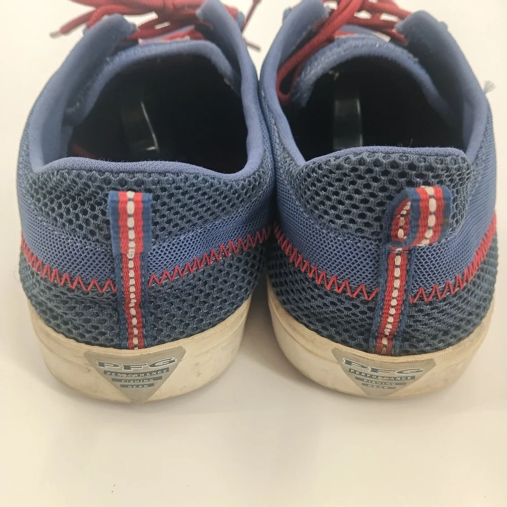 Columbia PFG Dorado CVO Mens 9.5 Navy Blue Red Fishing Shoes YM4667-469